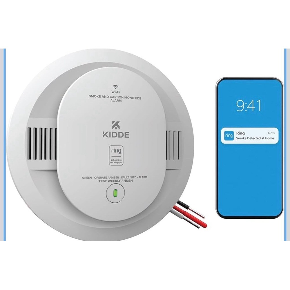 Kidde Smart Smoke & Carbon Monoxide Alarm RGCUAE-RW Ring Wired New Open Box
